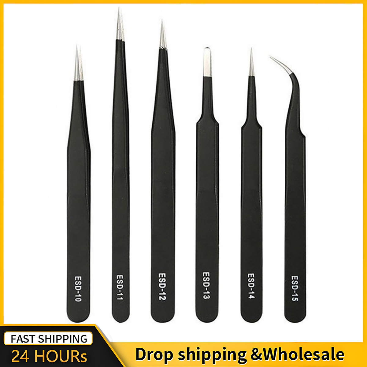 Electronics Repair Tool Kit - 2/6 Buah Set Pinset Presisi ESD